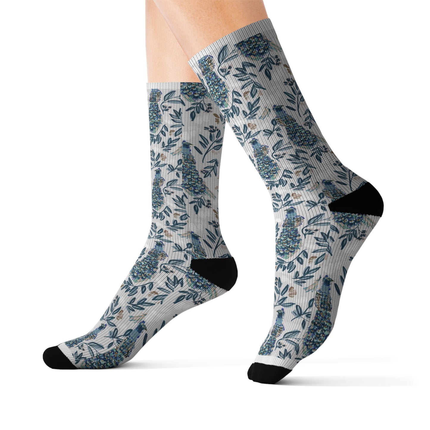 Socks - Peacock & Floral