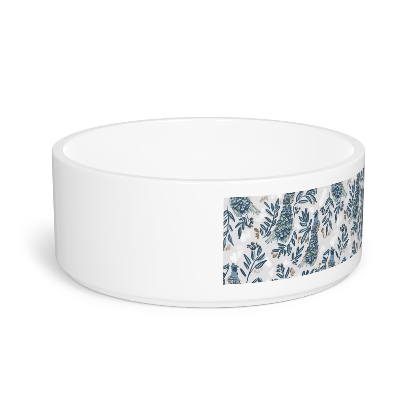 Pet Bowl - Peacock & Floral