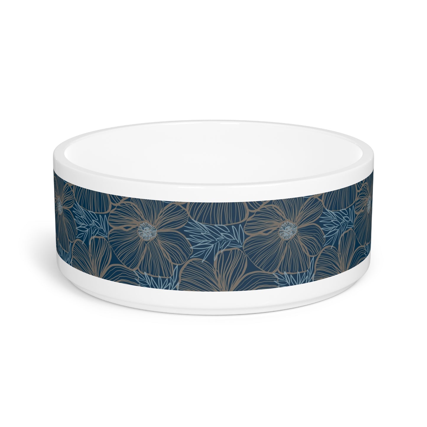 Pet Bowl - Blue Hibiscus