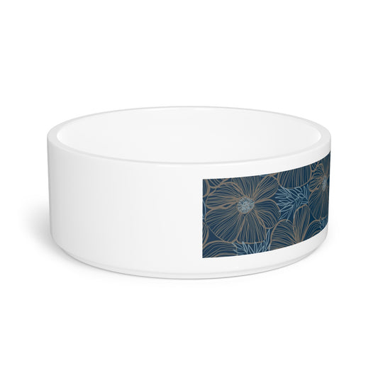 Pet Bowl - Blue Hibiscus