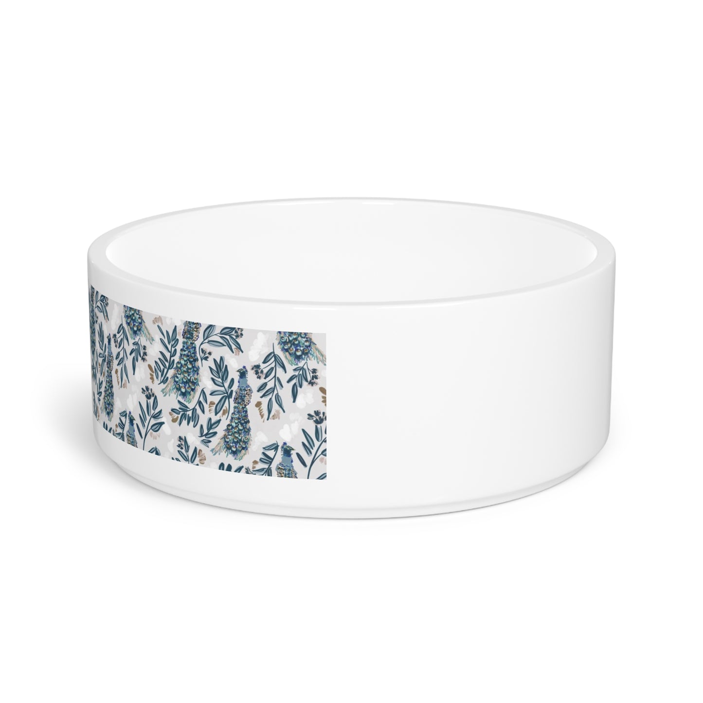 Pet Bowl - Peacock & Floral