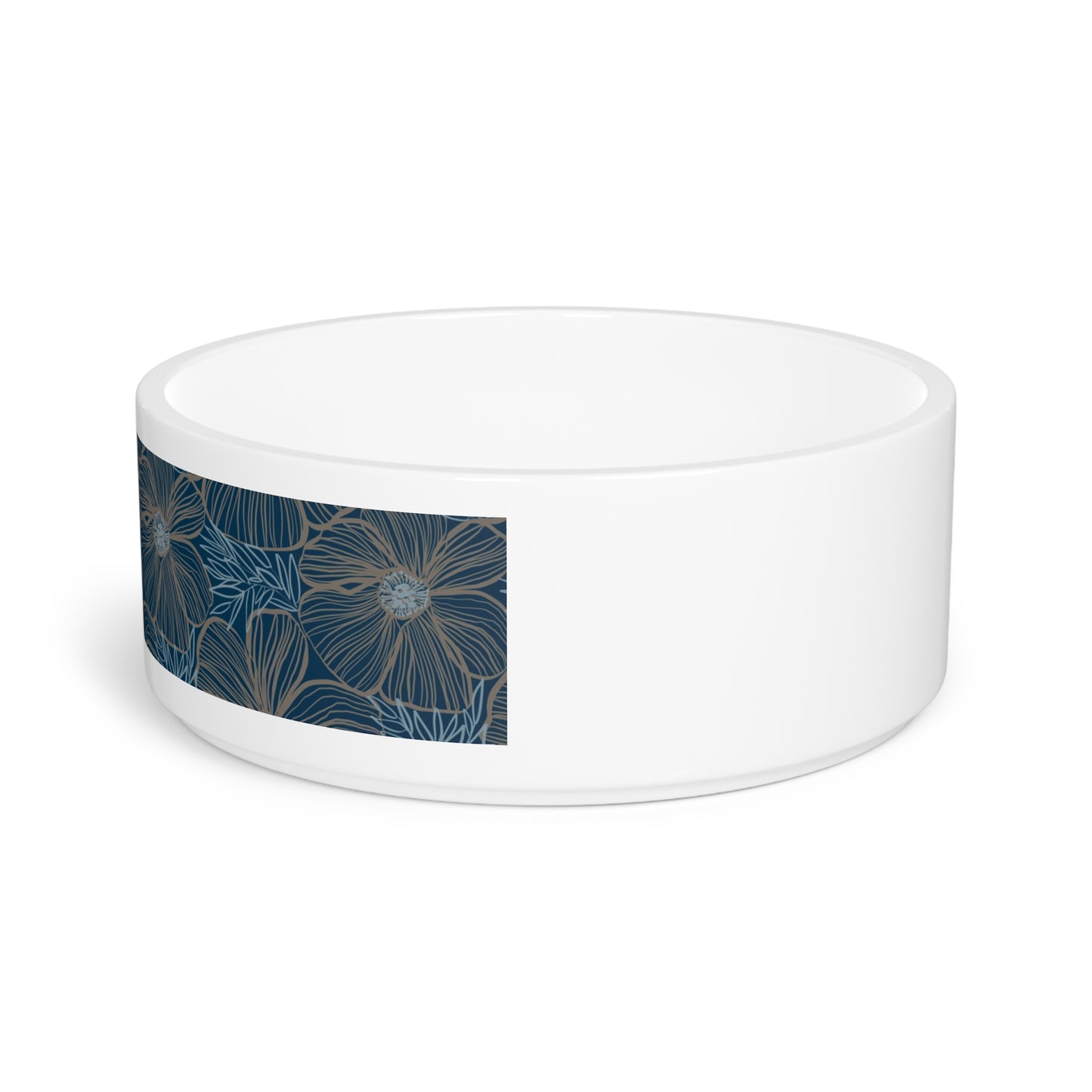 Pet Bowl - Blue Hibiscus