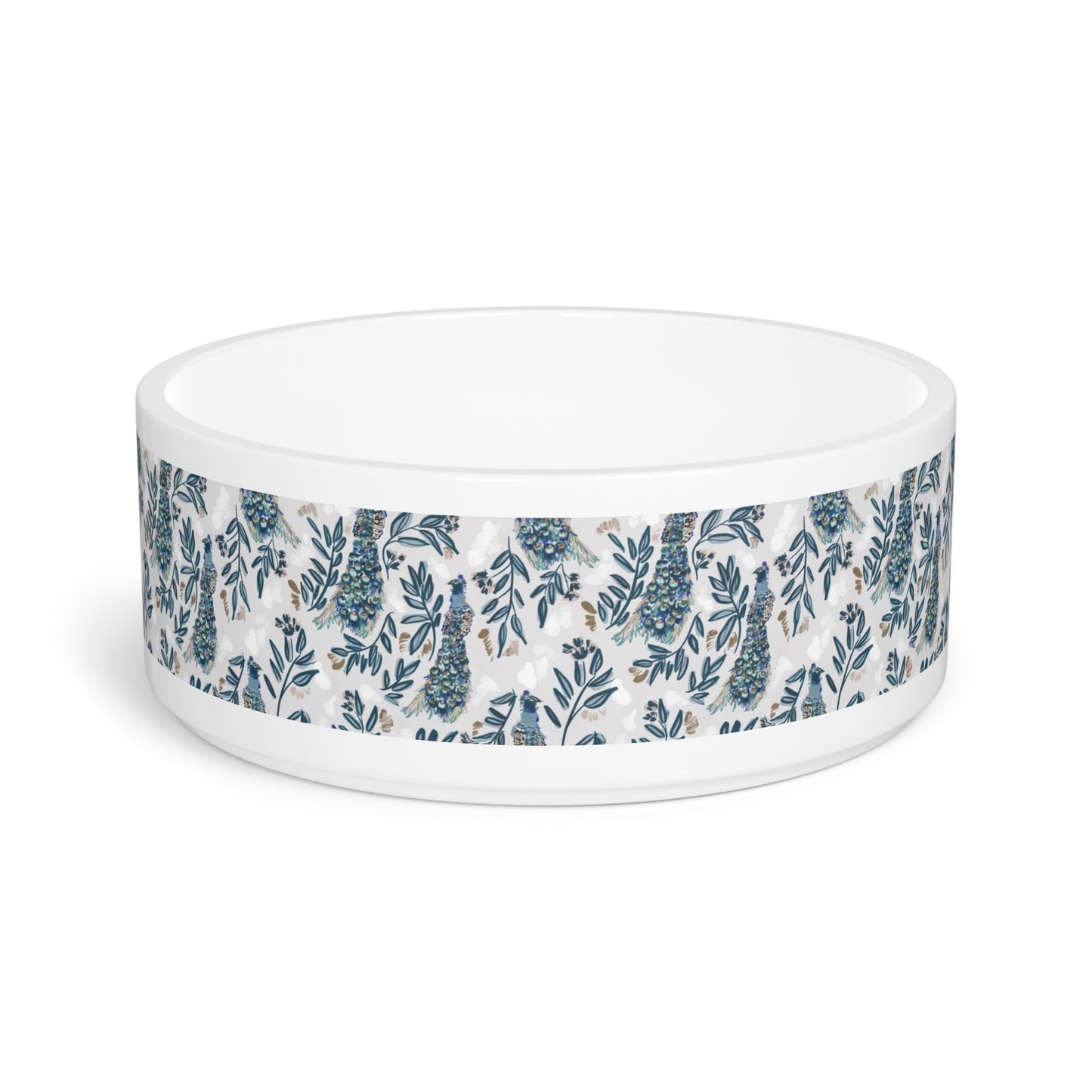 Pet Bowl - Peacock & Floral