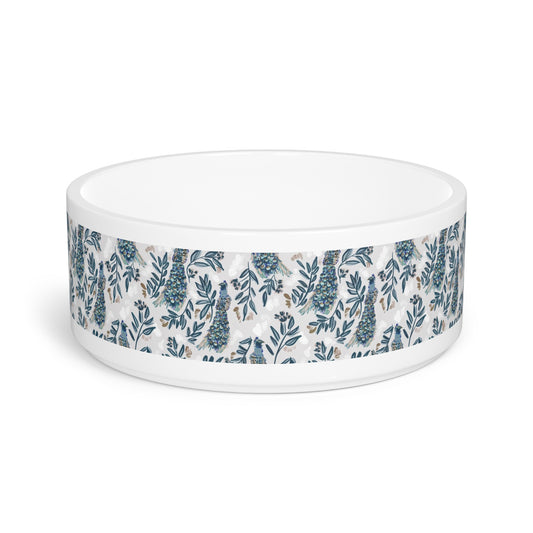Pet Bowl - Peacock & Floral