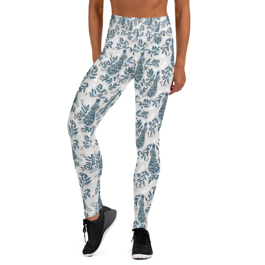 Yoga Leggings - Peacock & Floral