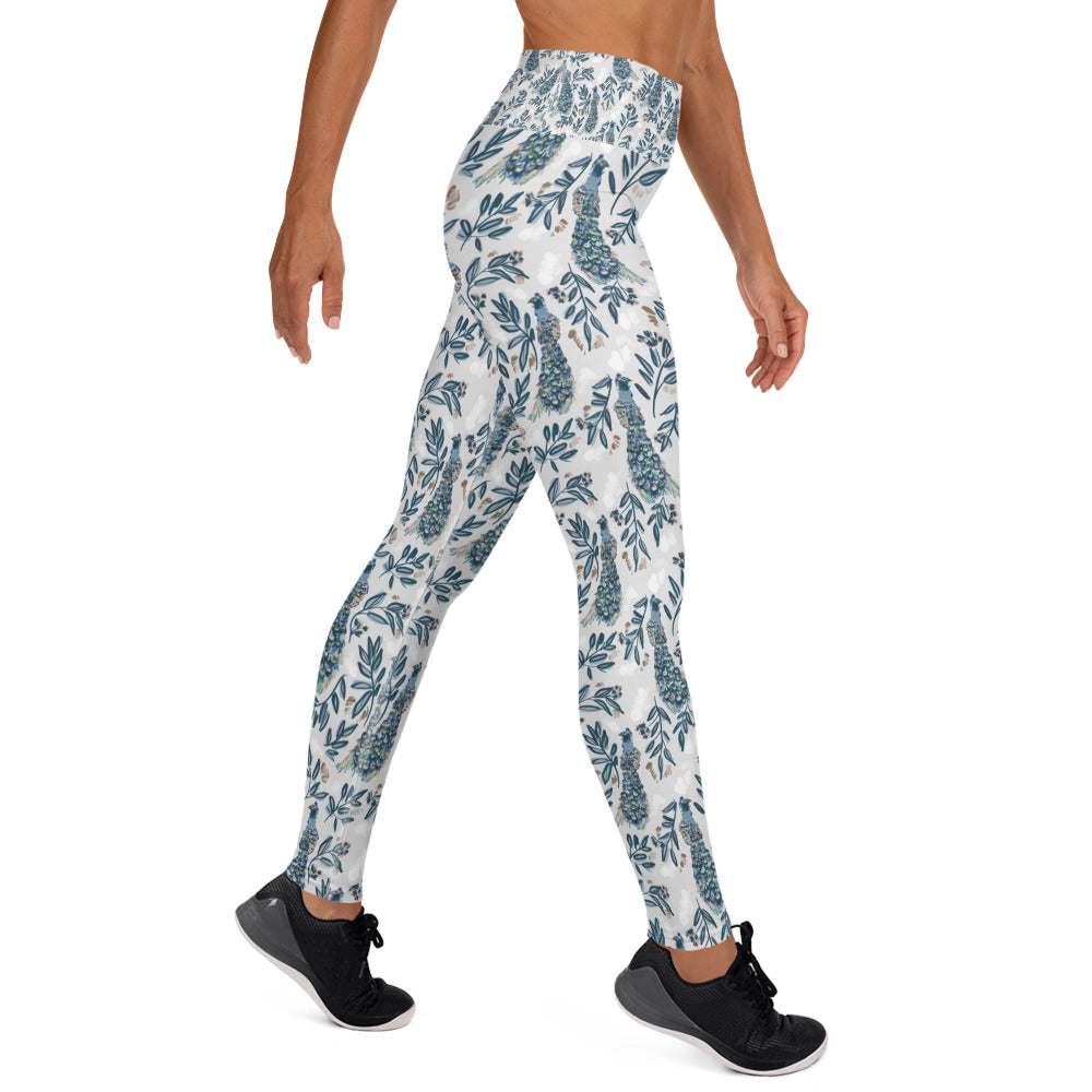 Yoga Leggings - Peacock & Floral