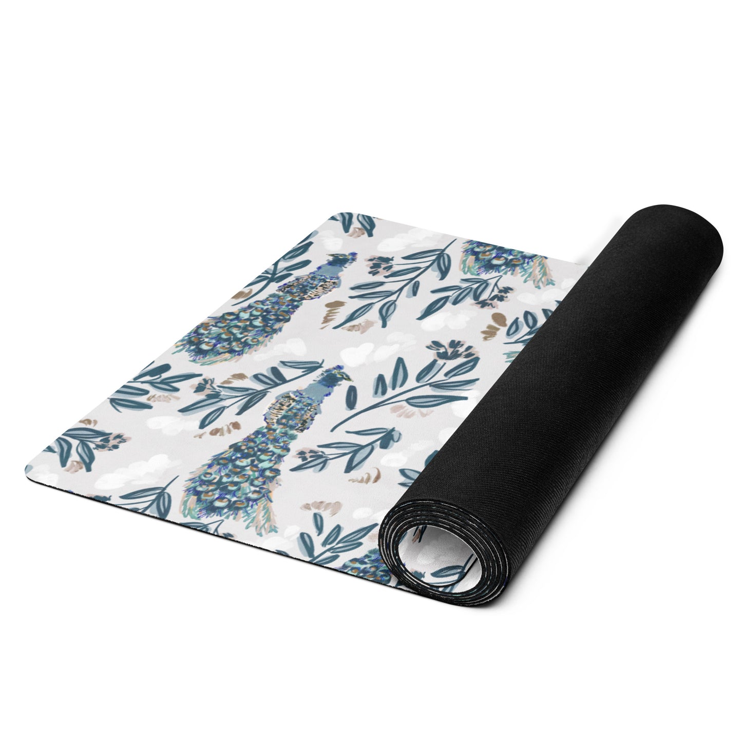 Yoga mat - Peacock & Floral