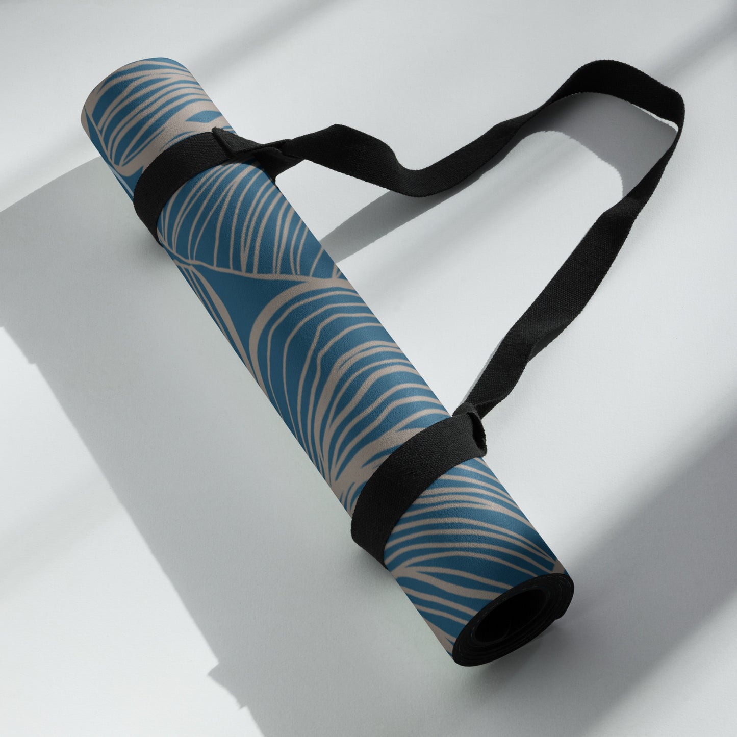Yoga Mat - Blue  Hibiscus