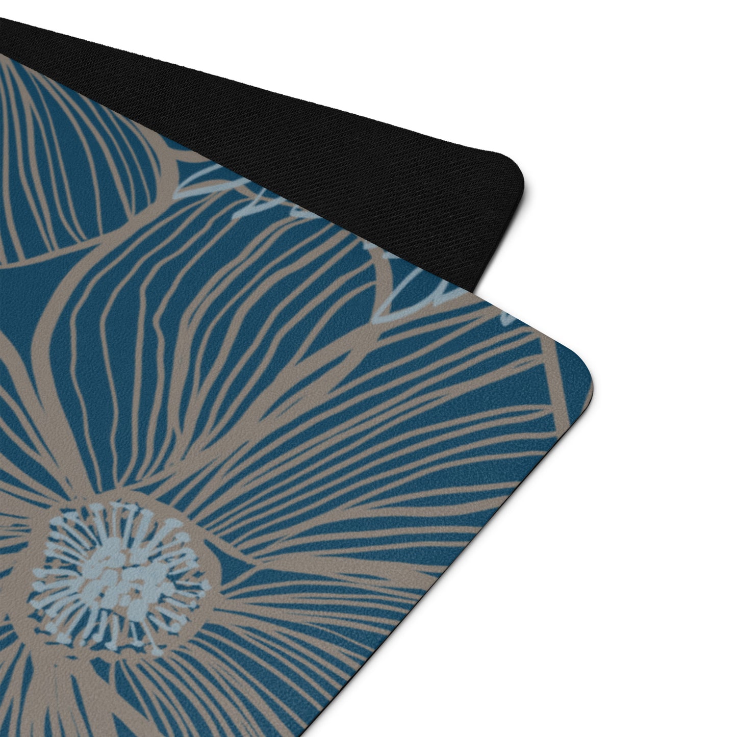 Yoga Mat - Blue  Hibiscus